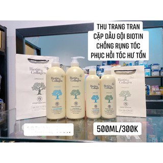 Cặp Dầu Gội Xả Biotin Collagen Trắng