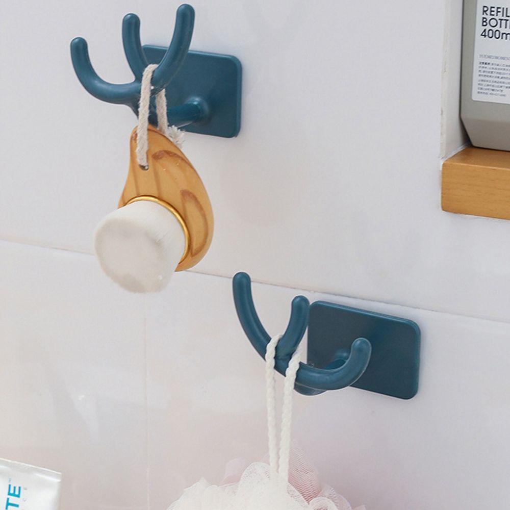 IVORY Giá Đỡ Nắp Nồi / Thớt Treo Tường Tự Dính Hình Sừng Hươu