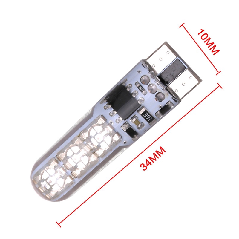 2 miếng T10 5050 Bóng đèn LED màu bóng đèn RGB 6SMD Wedge với điều khiển từ xa 12V