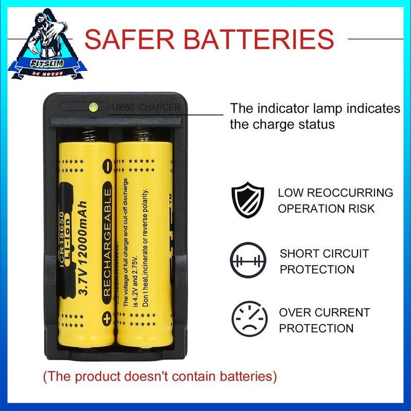 [Fitslim] US Plug 18650 Li-ion Battery Charger Travel Wall Home Charger 110-240V
