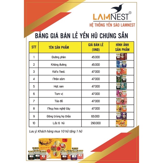 Giỏ quà biếu 12 hủ yến sào cao cấp
