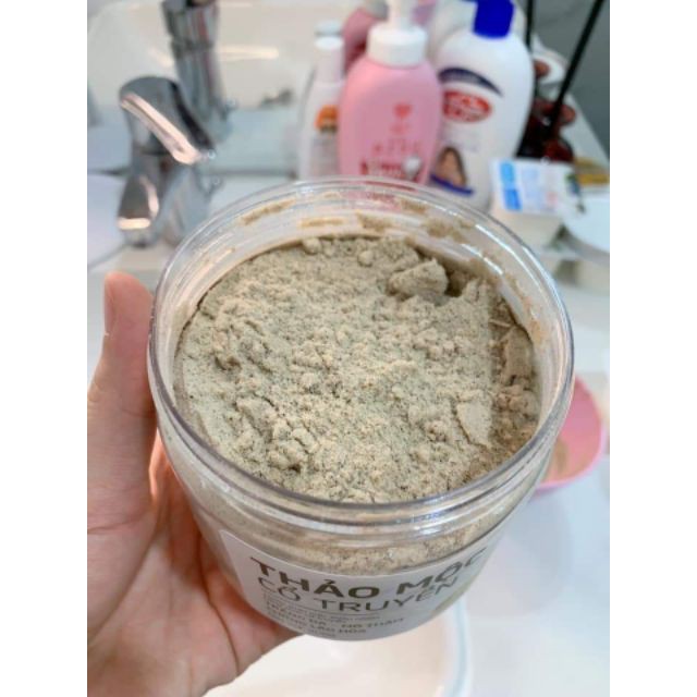 Bột Tắm Thảo Mộc Cổ Truyền Sam Natural 100% Từ Thảo Mộc Qúy Tự Nhiên Hỗ Trợ giảm Mụn Và Viêm Chân Lông,Hũ 300g HandMade