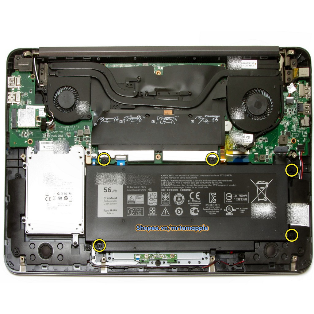 Pin Laptop DELL INSPIRON 15-7547 (ZIN) - 4 CELL - Inspiron 15 7547 7548, TYPE G05H0 4P8PH