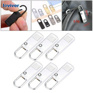 Loviver 6 Chiếc Kim Loại Có Thể Tháo Rời Dây Kéo Thẻ Sửa Chữa Kéo Tab Cho Quần Áo L