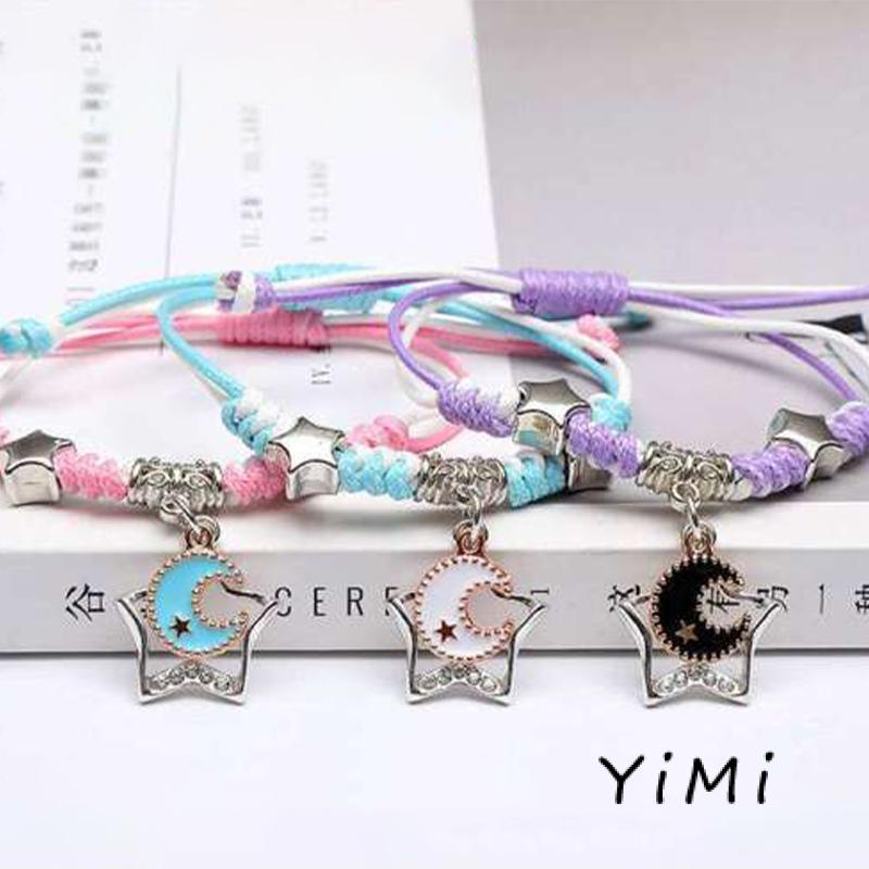 Set 3 Vòng Tay Hình Mặt Trăng Và Ngôi Sao Thời Trang Cho Nữ