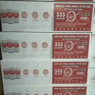 Thùng 24 lon bia 333( mẫu thẻ cào 20k)