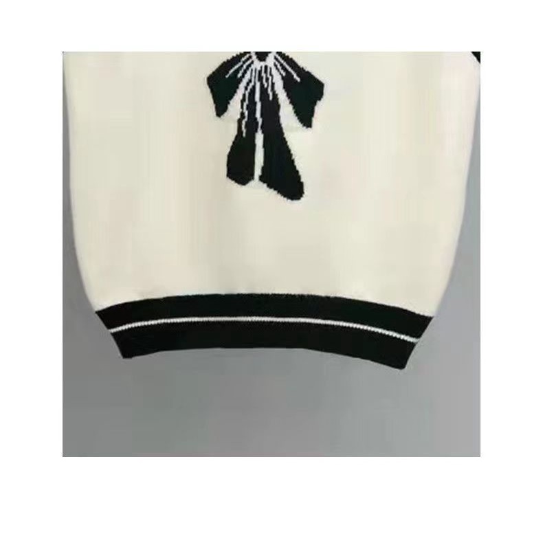 Áo Sweater Dệt Kim Không Tay Cổ Chữ V Phong Cách Preppy Size XS ~ 2XL Thời Trang Mới Cho Nữ