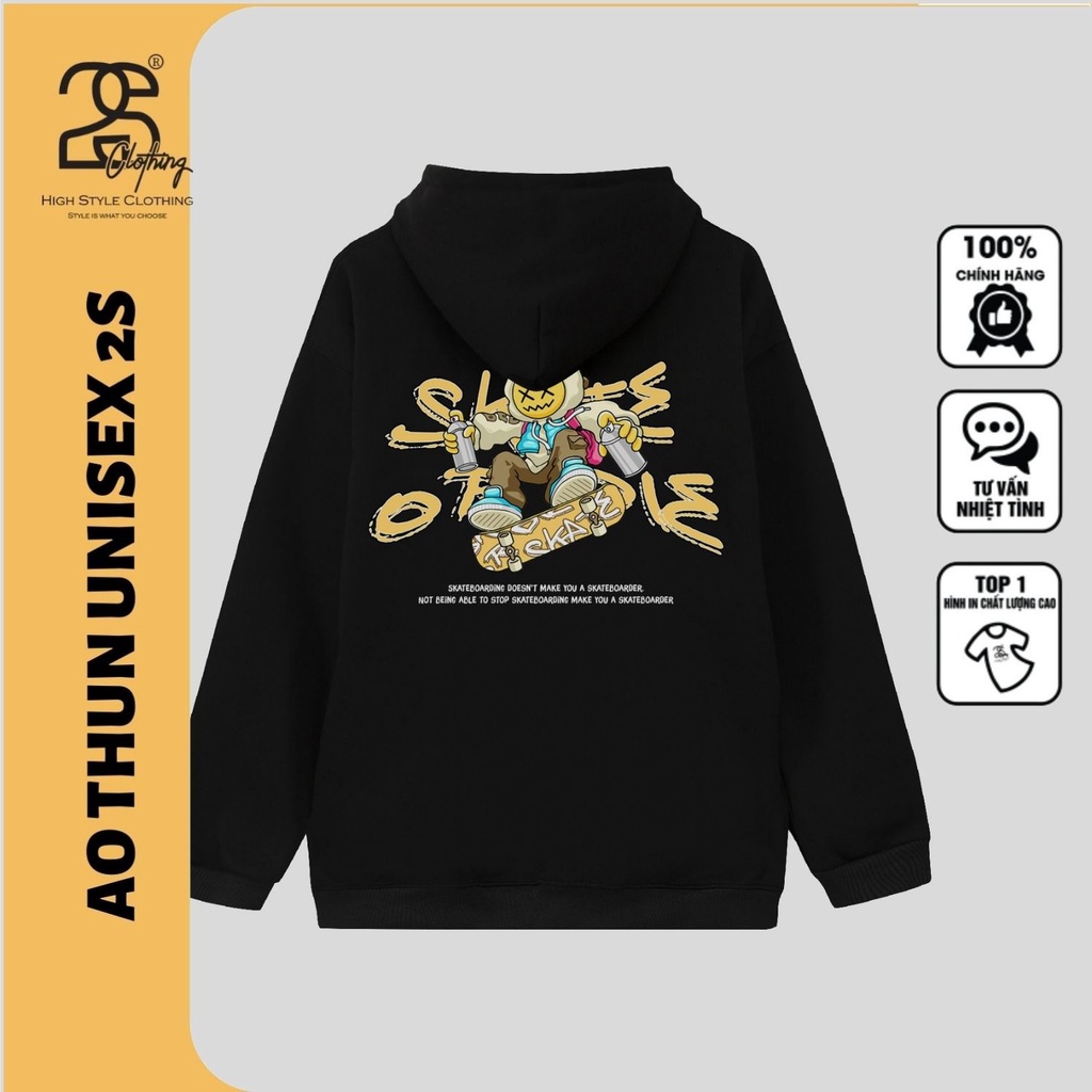 Áo Nỉ Bông Nam Nữ Oversize In Hình Skate Or Die 2S Clothing, Áo Sweater Nỉ Bông Có Mũ TV5077 | BigBuy360 - bigbuy360.vn