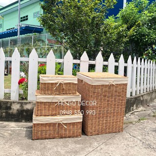 KHAY MÂY HÀNG ĐẸP FULL NẮP VÀ LÓT LINING CAO CẤP