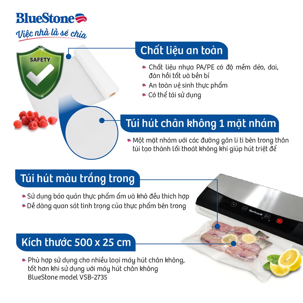 Túi Hút Chân Không Bluestone VBB-2121