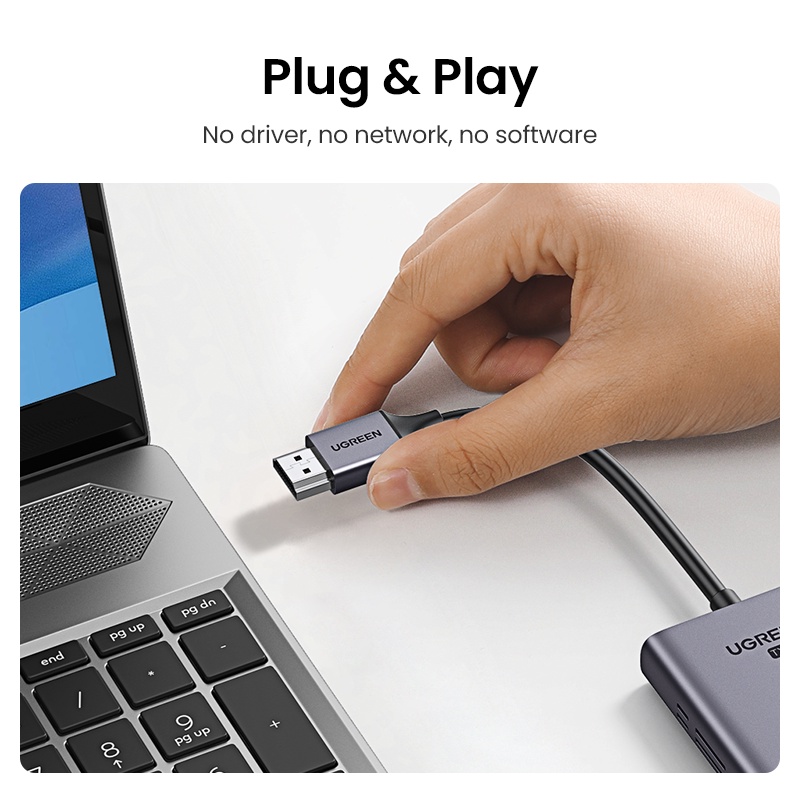 Ugreen Bộ Chuyển Đổi Màn Hình Máy Chiếu Không Dây HDMI 50M Độ Phân Giải Cao 1080P