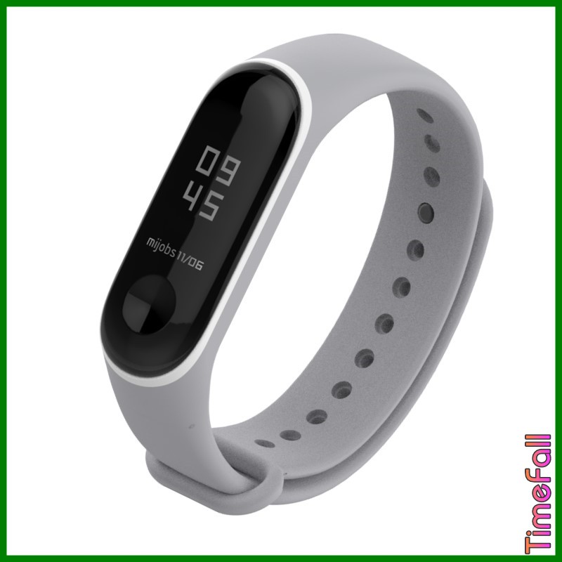 Dây đeo cao su viền màu Miband 4, Miband 3 MIJOBS - dây đeo thay thế mi band 4 cao su, mi band 3 chính hãng MIJOBS