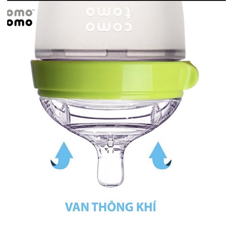 Bình sữa Comotomo 150ml/250ml núm Silicone siêu mềm