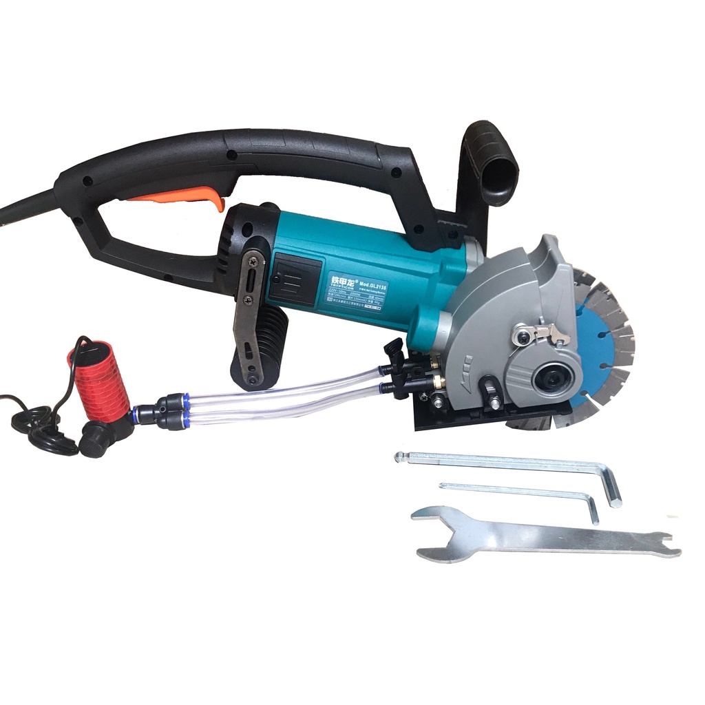 Máy cắt rãnh tường 2 lưỡi Gl2135 - hàng nội địa cao cấp tặng kèm 2 lưỡi + bơm mini+ dây bảo hành 6 tháng