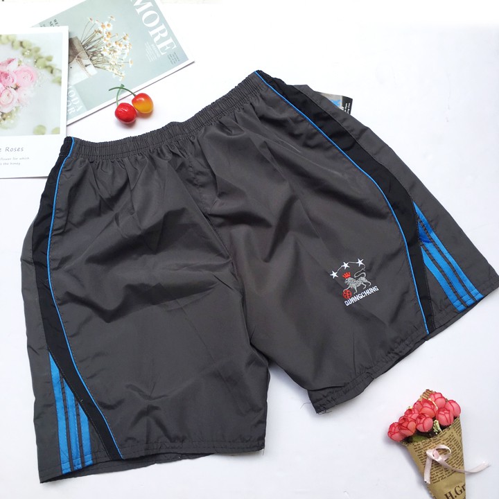 Quần đùi nam freesize từ 47-55kg KHÔNG TÚI Quần short nam vải dù phối 3 sọc - QDN22 | BigBuy360 - bigbuy360.vn