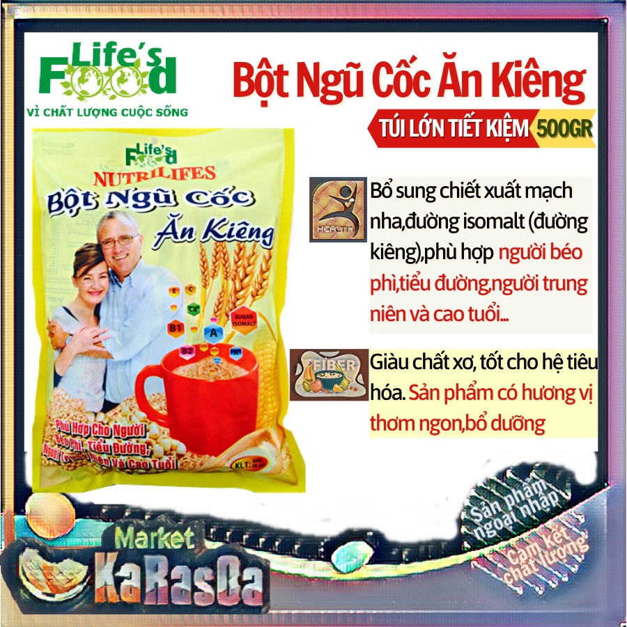 Bột Ngũ Cốc Ăn Kiêng Nutrilifes,Ngũ Cốc Dinh Dưỡng Dành Cho Người Ăn Kiêng,Giảm Cân Gói 500gr