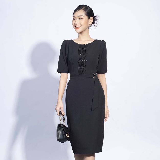 Đầm bút chì, cổ tròn MMOutfit M-DA080421216