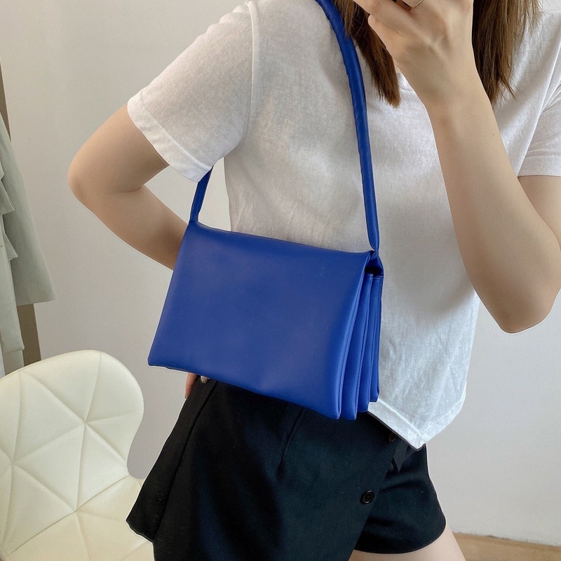 Túi Nữ Nhiều Ngăn Cá Tính Màu Vàng, Trắng, Xanh Cho Các Cô Nàng | TX31 | Túi Da Chất Liệu Mềm Mại Dễ Phối Đồ Đi Chơi