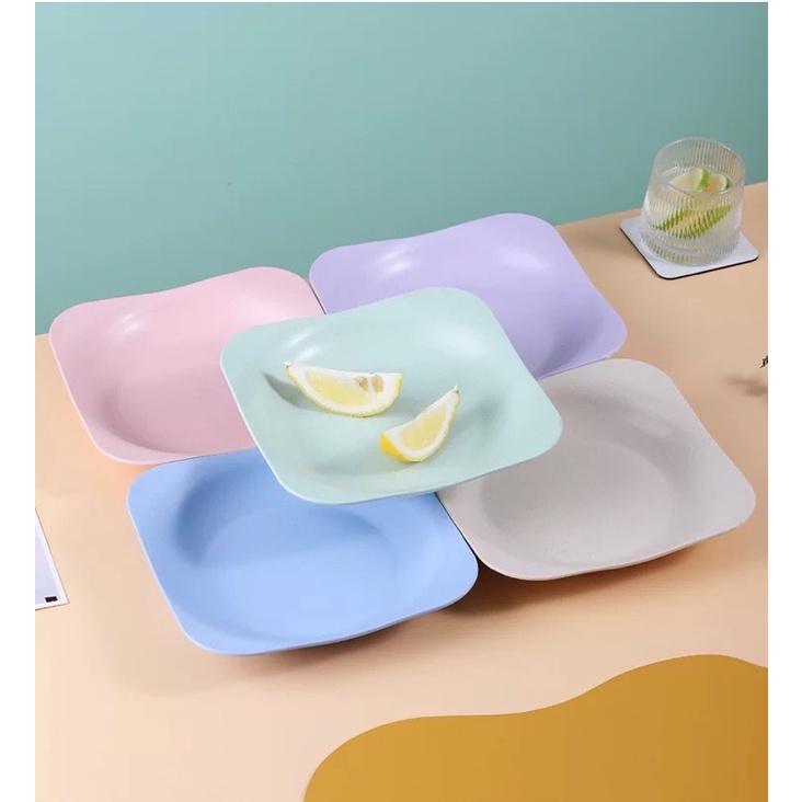 ĐĨA VUÔNG 20CM LÒNG SÂU SIÊU SANG SẢN PHẨM TỪ LÚA MẠCH