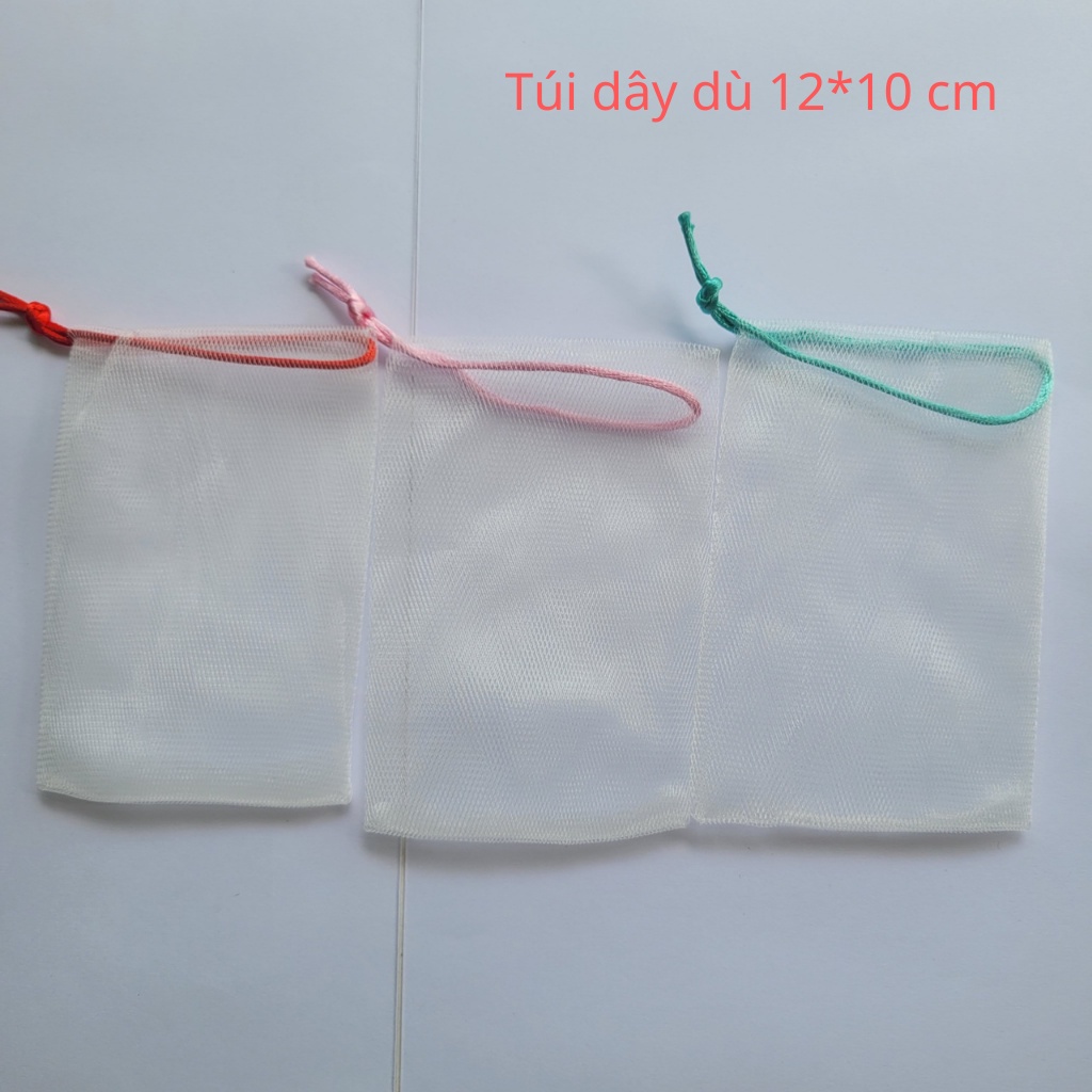 Túi Lưới Đựng Xà Phòng Tạo Bọt Tiện Lợi, Túi Tạo Bọt Có Dây Rút Kích Thước 15x9 , 12x9