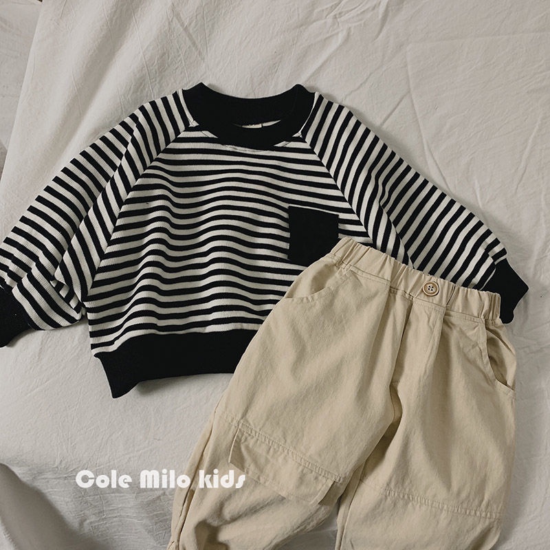 Áo thun cánh dơi dáng rộng phong cách Hàn Quốc thời trang xuân thu cho bé 2021