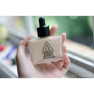Kem Nền Glossing Waterful Foundation 3ce (CÓ VIDEO CHECK HIDDEN TAG)