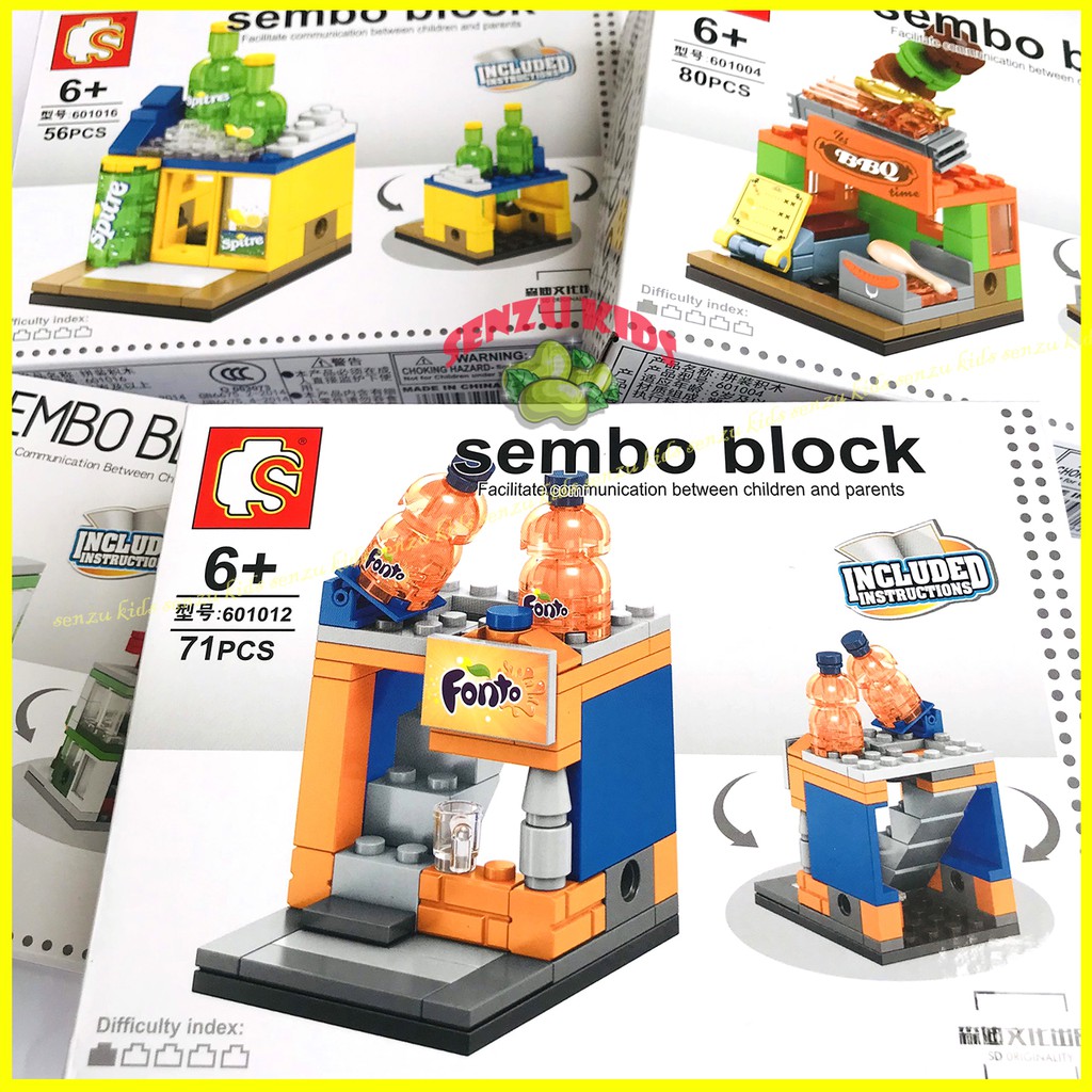 Đồ chơi xếp hình lego toà nhà SENZUKIDS lắp ráp mô hình cửa hàng nổi tiếng loại nhỏ