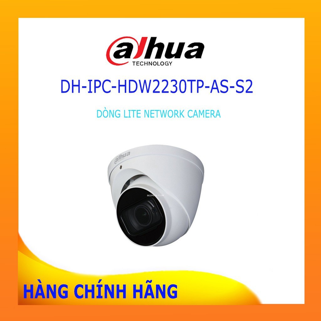 Camera IP 2MP STARLIGHT Dahua DH-IPC-HDW2230TP-AS-S2 (có mic) (hàng chính hãng DSS BH24T)