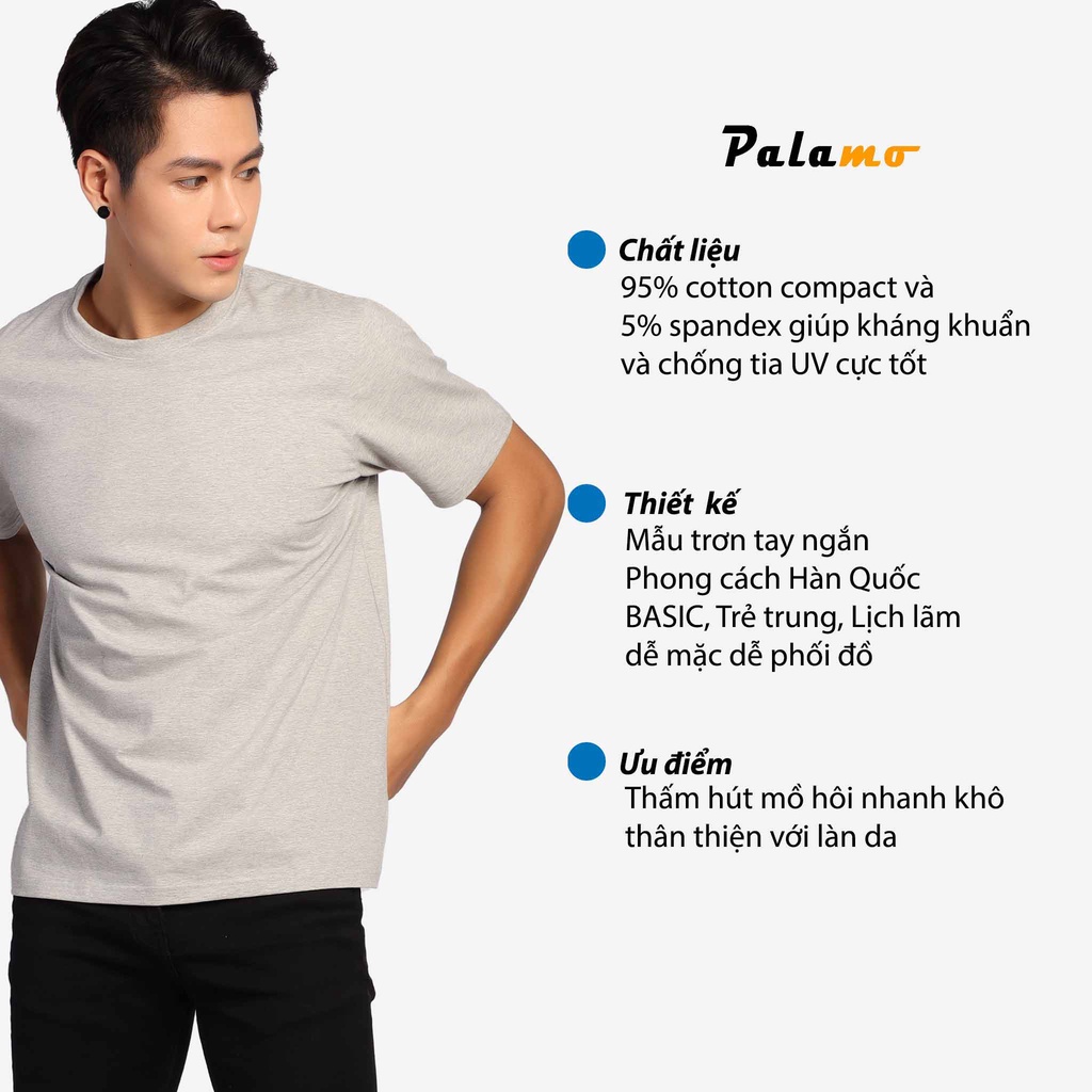 Áo thun nam COTTON COMPACT chống nhăn, áo phông nam trơn cổ tròn BASIC trẻ trung cá tính chuẩn FORM PALAMO | BigBuy360 - bigbuy360.vn