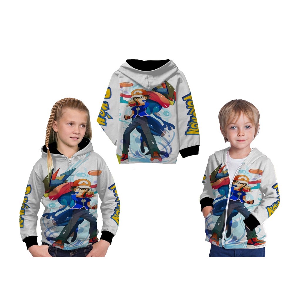 Áo Khoác Sweater In Hình Pokemon 3D Mới Nhất Và Rẻ Nhất Cho Trẻ Em