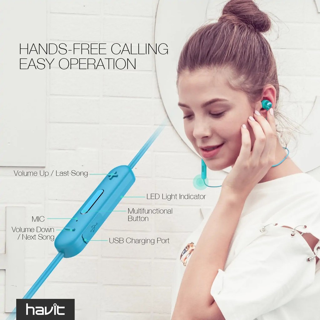 Chính Hãng-Tai Nghe Thể Thao Bluetooth Havit I39