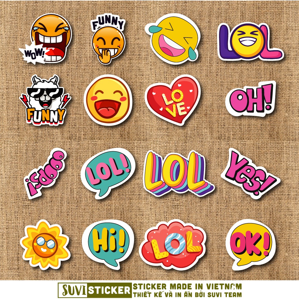 Sticker Funny LoL chống nước sticker dán laptop, điện thoại, đàn guitar, mũ bảo hiểm, vali. MSP: K04