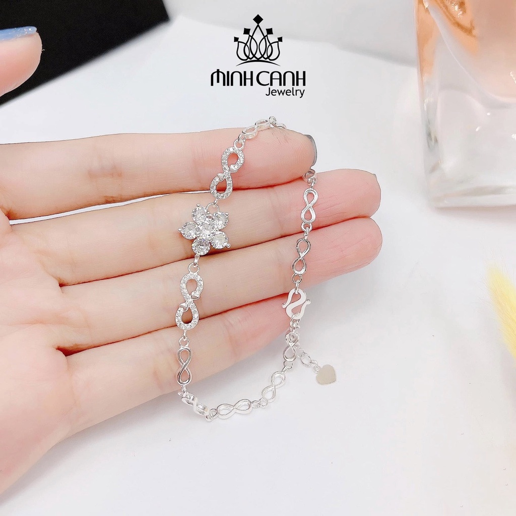 Lắc Tay Bạc Hoa 5 Cánh Vô Cực - Minh Canh Jewelry