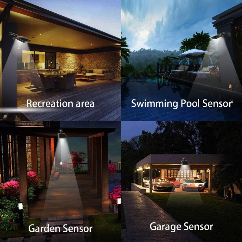 Đèn năng lượng mặt trời Licer gắn tường cảm ứng chuyển động chống thấm nước IP65 thích hợp cho sân vườn ngoài trời