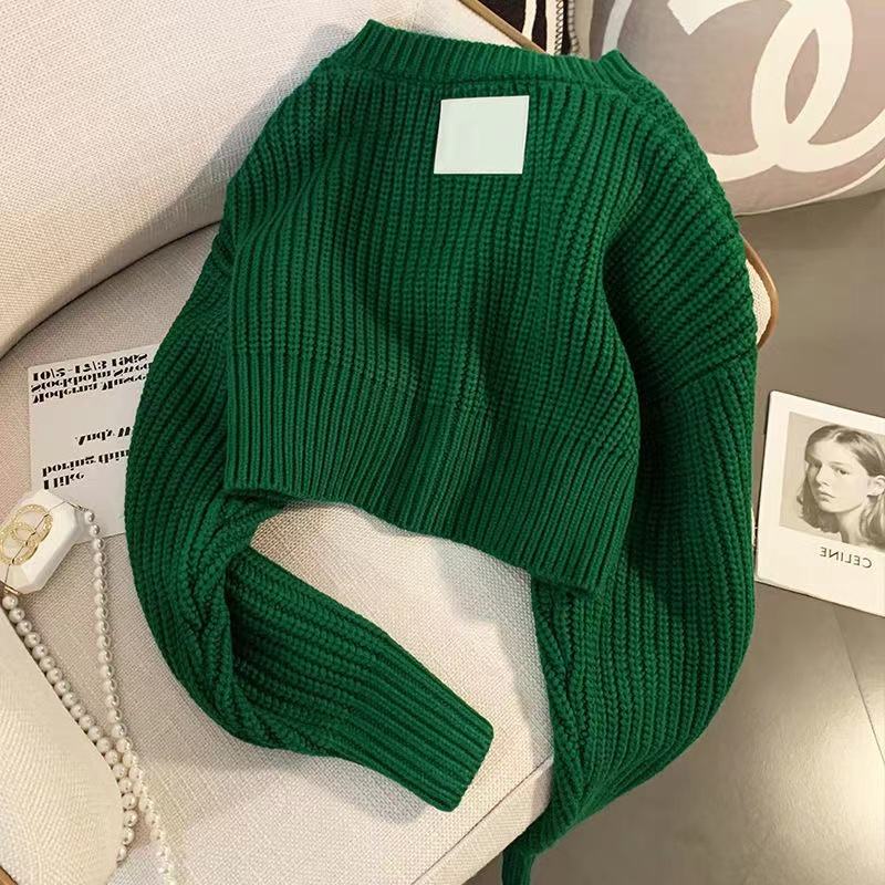 Áo Sweater Dệt Kim Dáng Rộng Phong Cách Retro Mỹ Thời Trang Mùa Xuân Mới Cho Nữ