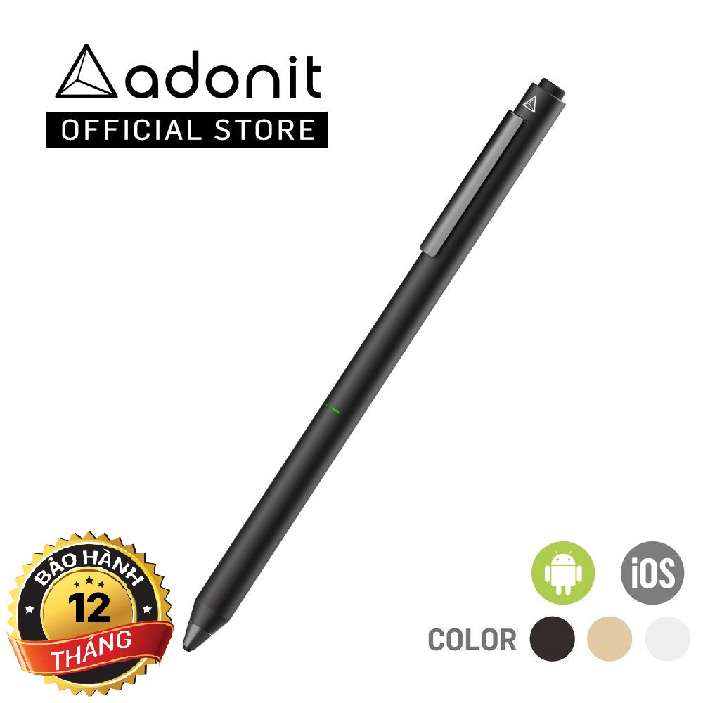 Bút cảm ứng chuyên dụng Adonit Jot Dash 3 - Đen_ Hàng chính hãng