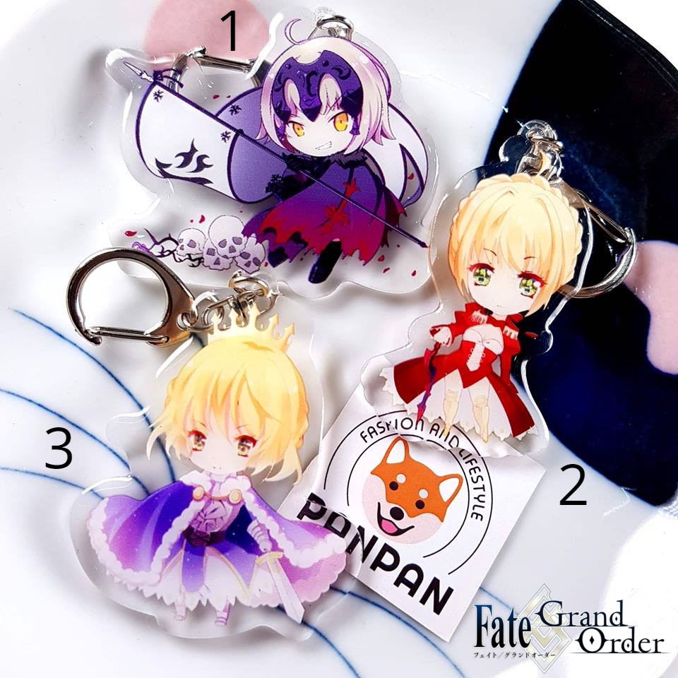 [ ÉP ACRYLIC 2 MẶT] Móc Khoá Anime Mica Acrylic Fate/Grand Order