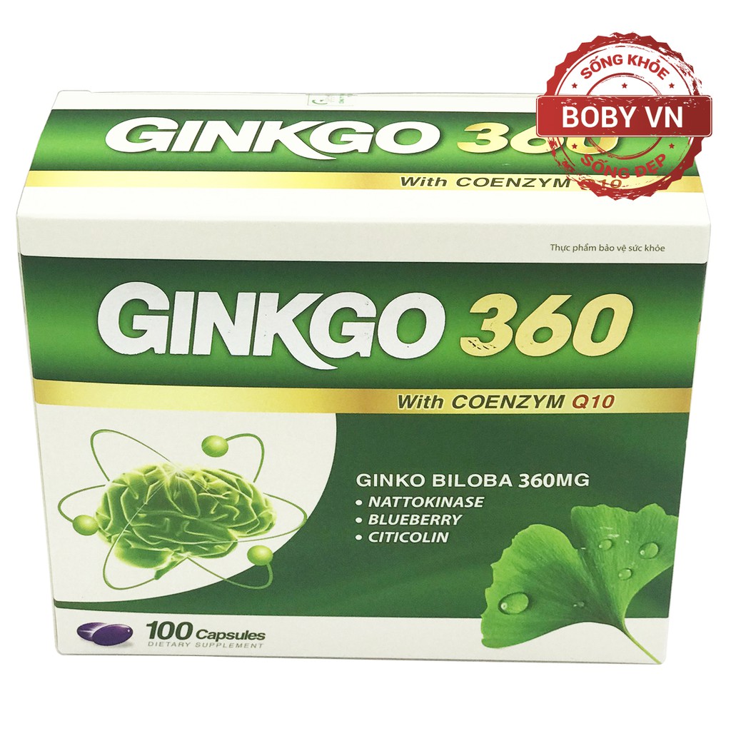 Bổ não Ginkgo 360 tăng cường tuần hoàn máu não 360mg hộp 100 viên