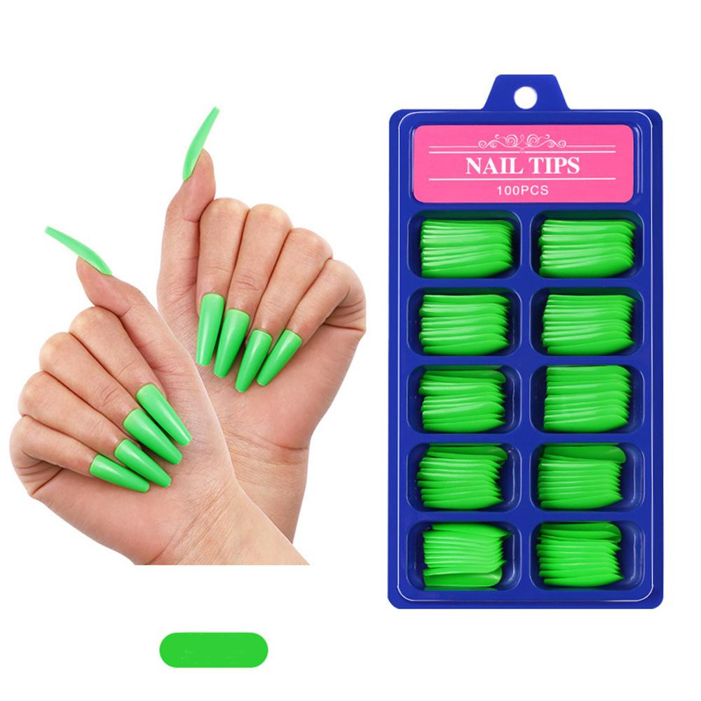 Set 100 Móng Tay Giả Màu Sắc Nhã Nhặn Có Thể Tháo Rời
