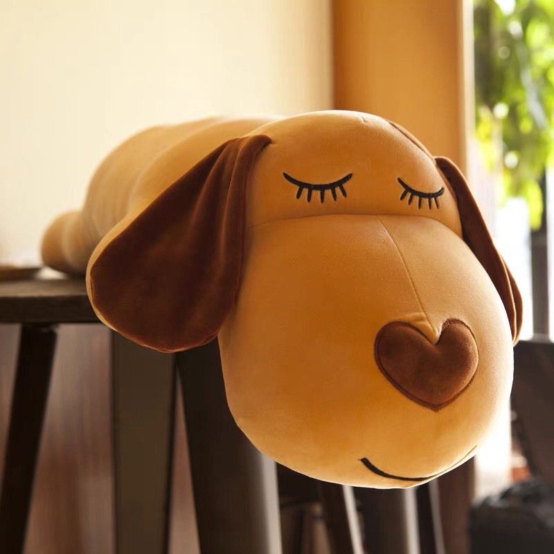 Gối ôm Gấu bông chó Husky, mũi trái tim chất liệu bông cao cấp đủ size 45cm, 55cm, 70cm, 90cm,-SANBEO.VN