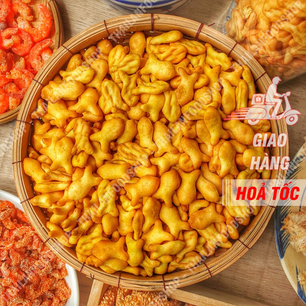 Bánh Quy Cá Lon 200Gram (Bánh Cá Mặn - Bánh Quy Hình Còn Cá)