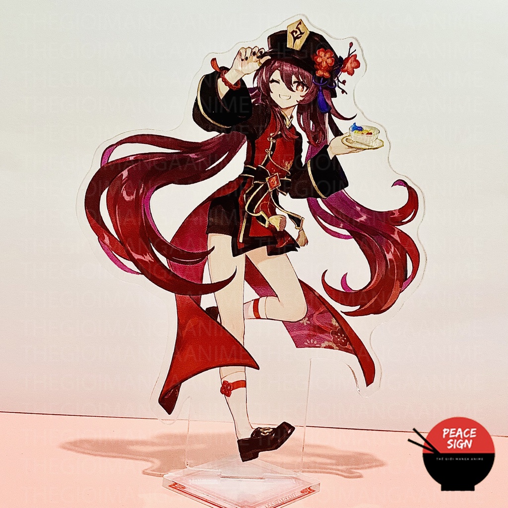 Standee GENSHIN IMPACT ver ĐỒ ĂN mô hình mica trong acrylic game anime chibi tượng trang trí