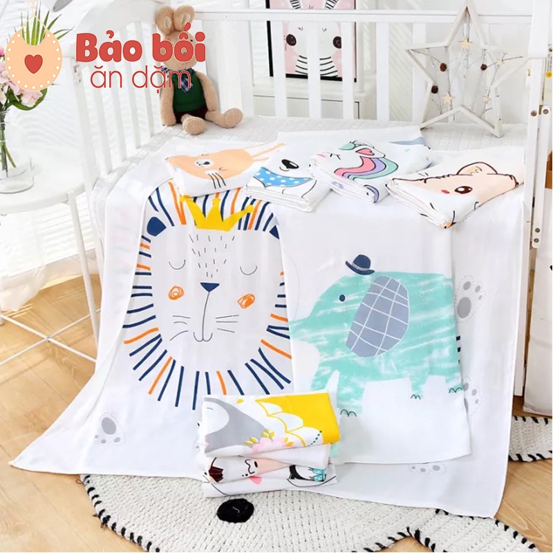 Chăn lụa mềm mại kèm túi zip bao xịn xò cho bé