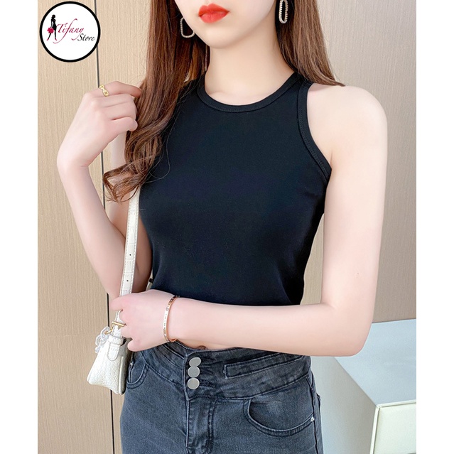 Áo Ba Lỗ Nữ Sát Nách Cổ Tròn Dáng Croptop Chất Thun Freesize "ÁO 3 LỖ"