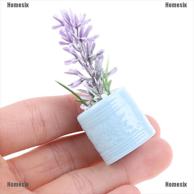 [HoMSI] 1:12 Dollhouse Miniature Mini Potted Plant Dolls House Accessories Decor SUU