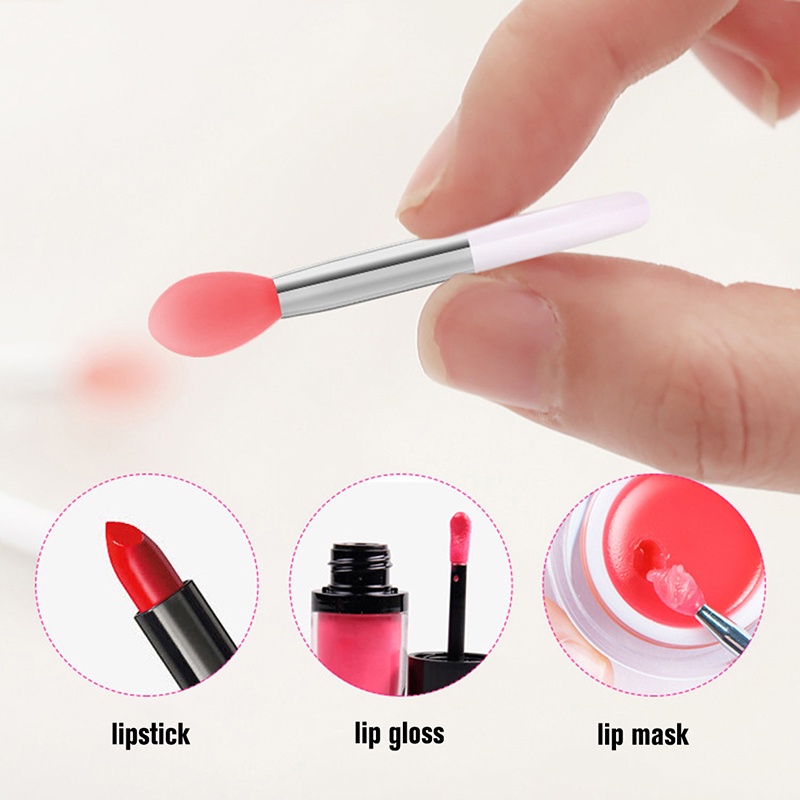 Bộ Cọ Tô Son Môi Mini Bằng Silicone Tiện Dụng