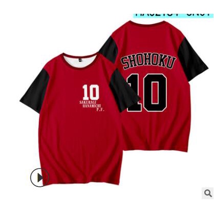 Áo Thun Tay Ngắn In Hình Phim Slam Dunk 3D Cá Tính Cho Nam Nữ