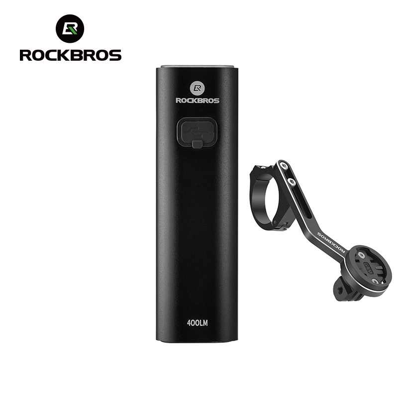 Set đèn pha và giá đỡ ROCKBROS gắn tay lái xe đạp chiếu sáng đa năng tiện lợi (có bán lẻ)