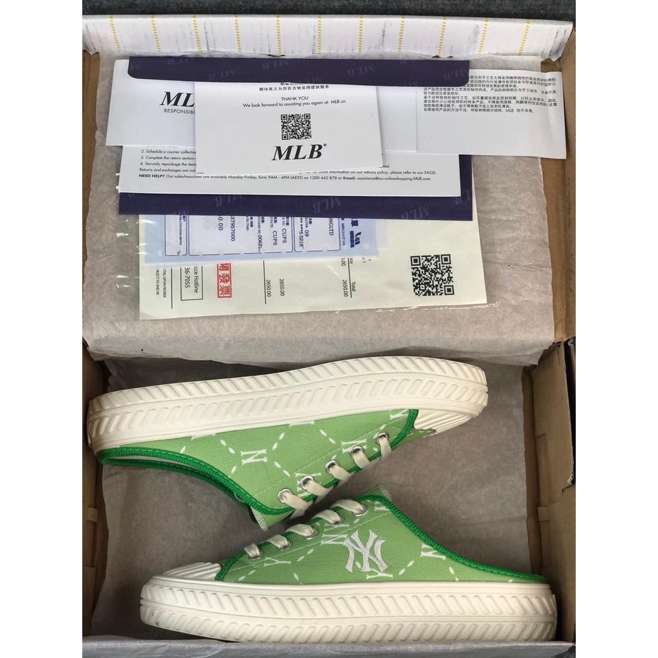 Giày sục NY đạp gót , sục thể thao MLB 4 cm