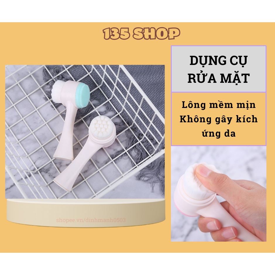 Cọ massage rửa mặt 2 đầu